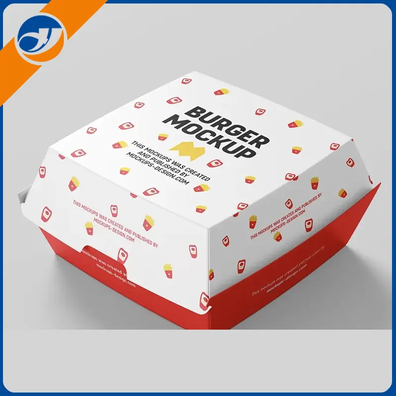 Kleurrijke hamburgerbox