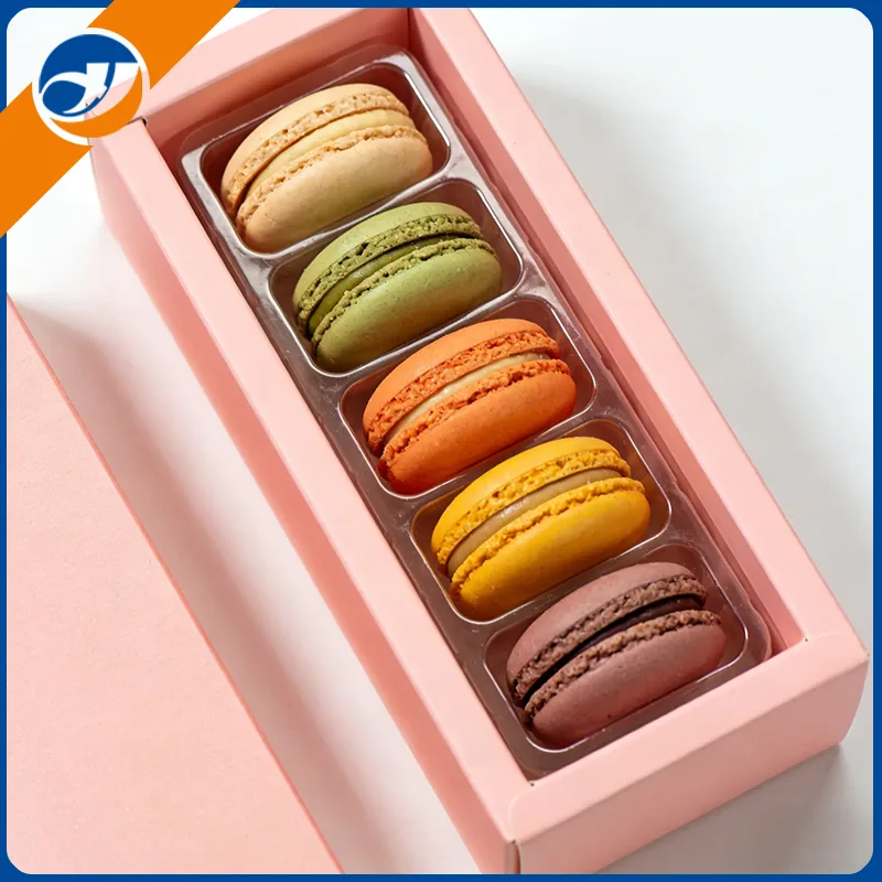 Bedrukte Macaron-verpakkingsdozen met scheidingswand en venster